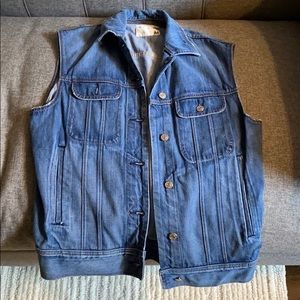 rag & bone long denim vest